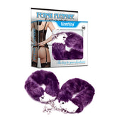 Lovetoy Fetish Pleasure Fluffy Hand Cuffs Restraints Purple Cuffs And Restraints